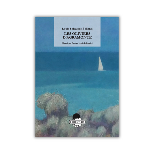 Couverture couleurs avec paysage du livre Les oliviers d’Agramonte publié par Modern Times.